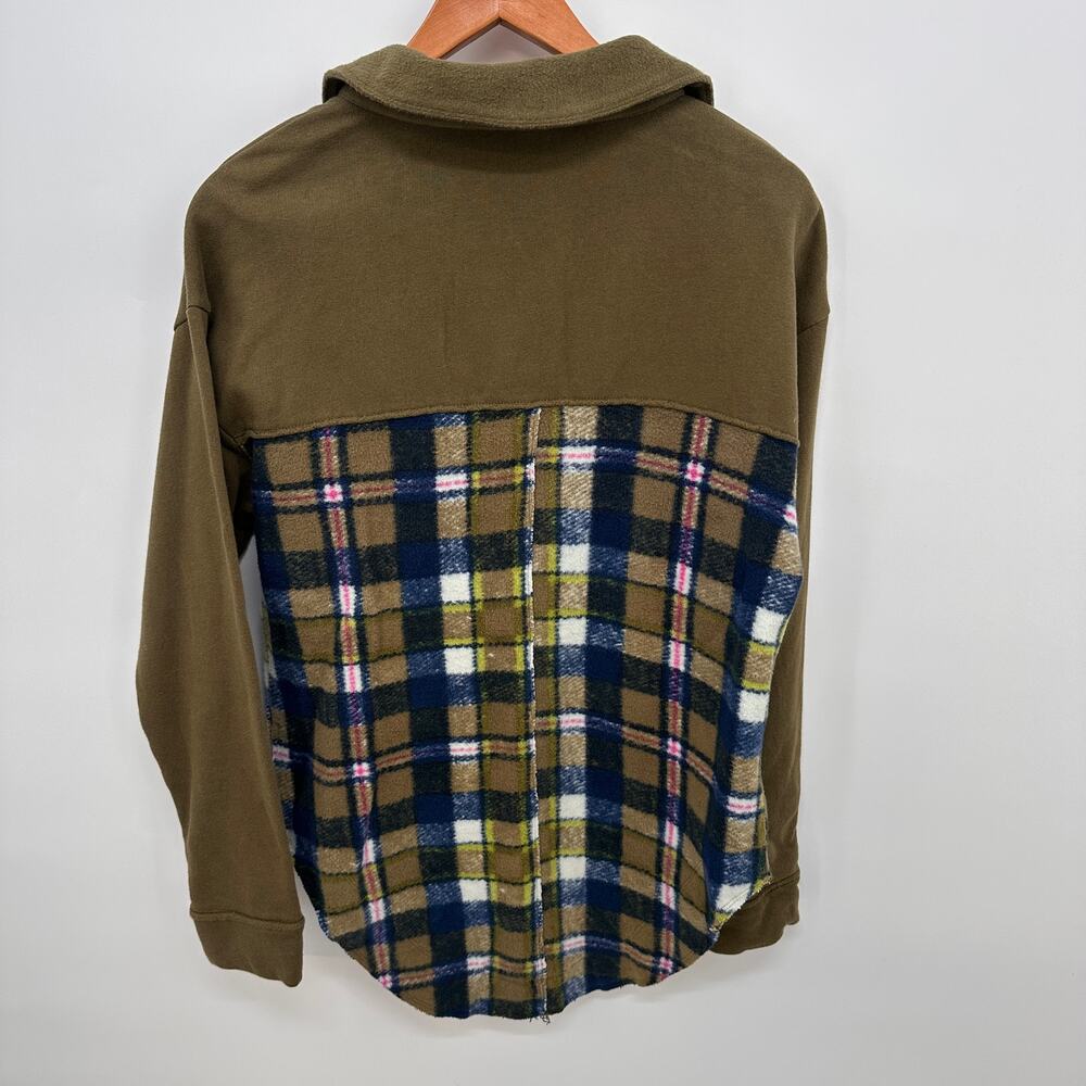 ANTHROPOLOGIE Pilcro Plaid Contrast Shirt Jacket // XS - Picture 11 of 14